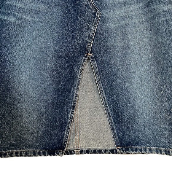 Sisley (Simon’s) blue denim split hem jean skirt size M excellent condition - Picture 5 of 7